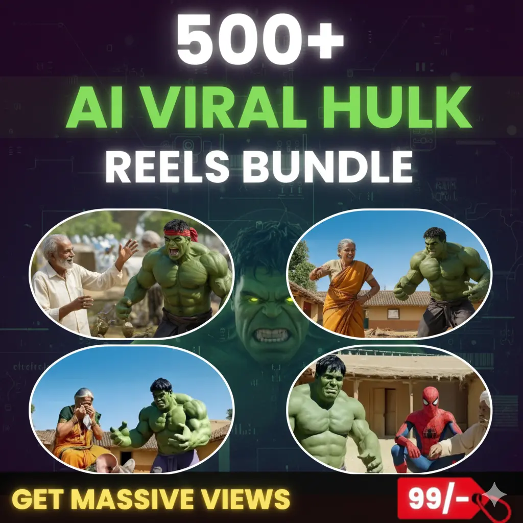 500+ Viral AI Hulk Reel Bundle